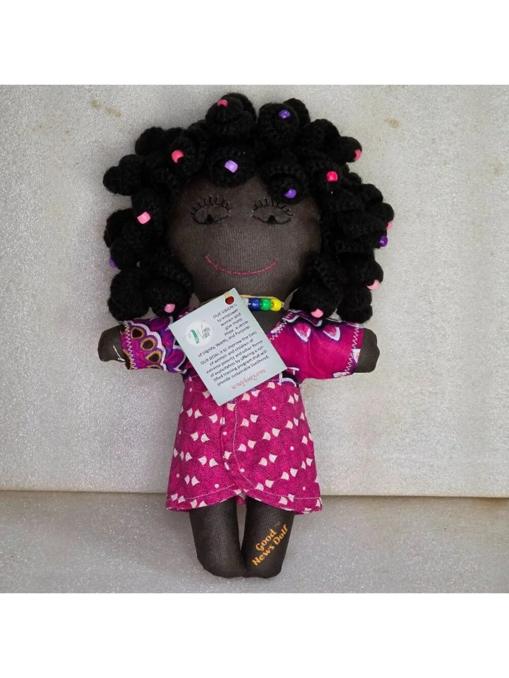 Good News Doll Own Worth Black Woman Handmade Two Faced Sleepy Awake 12